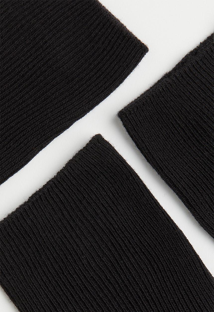 H&M - 3-pack ribbed socks - black