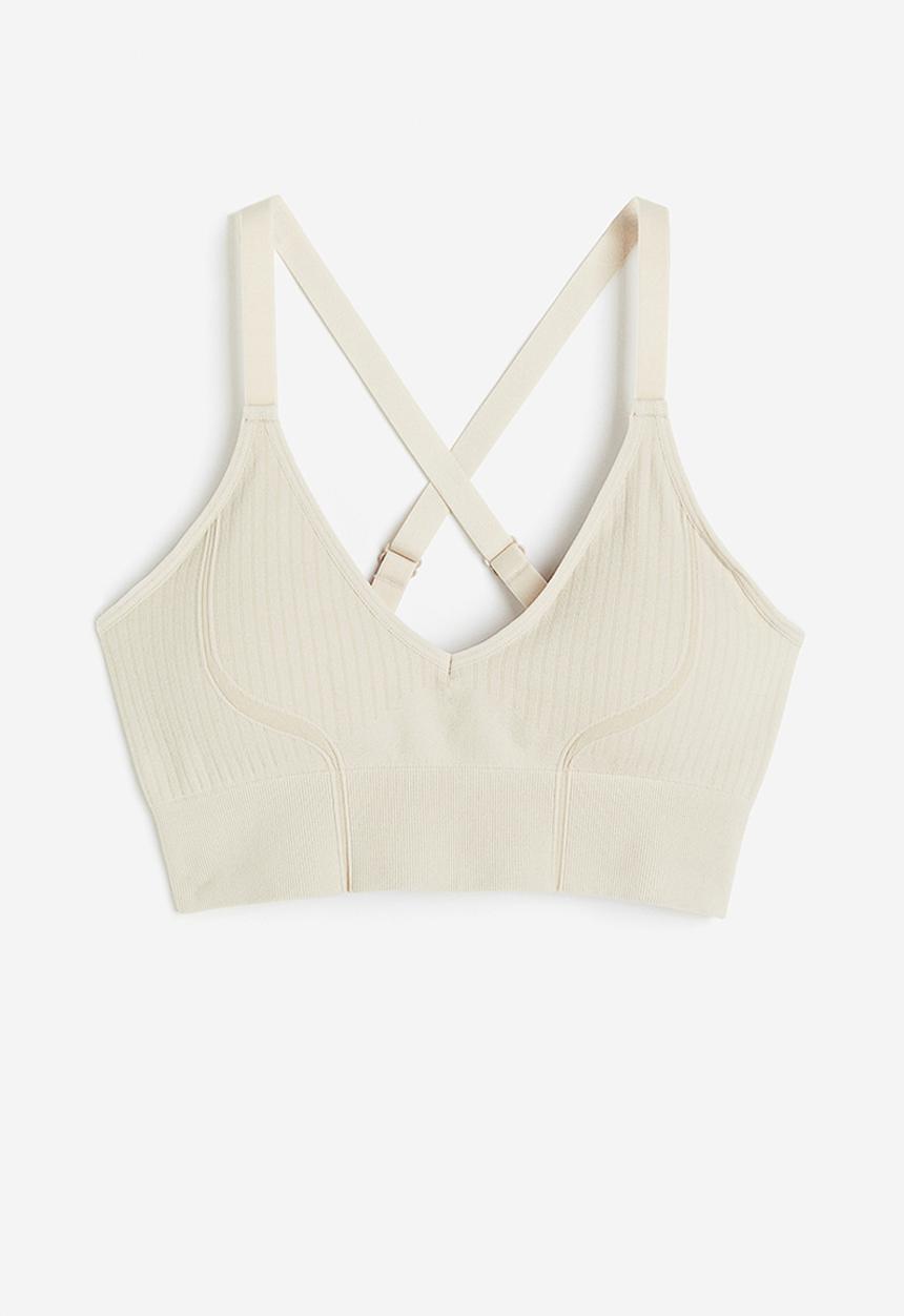H&M - Drymove™ medium support sports bra - beige