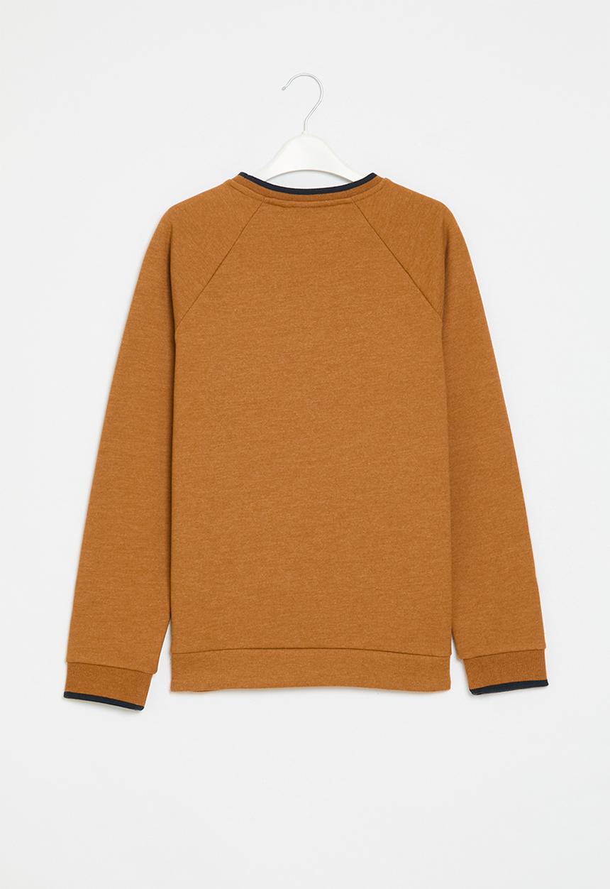 POLO - Boys dean embossed sweater - pecan