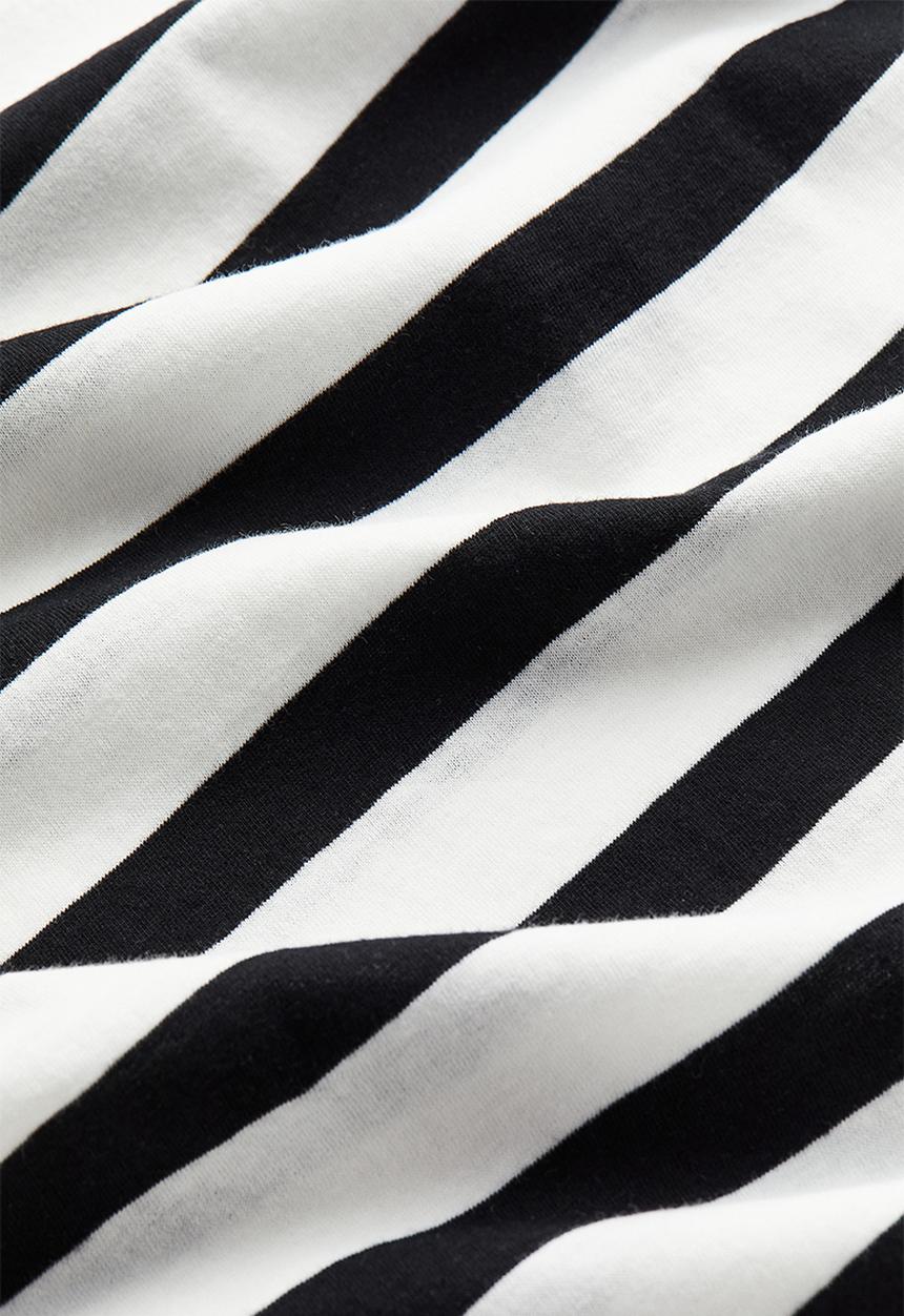 H&M - Cotton T-shirt - black & white