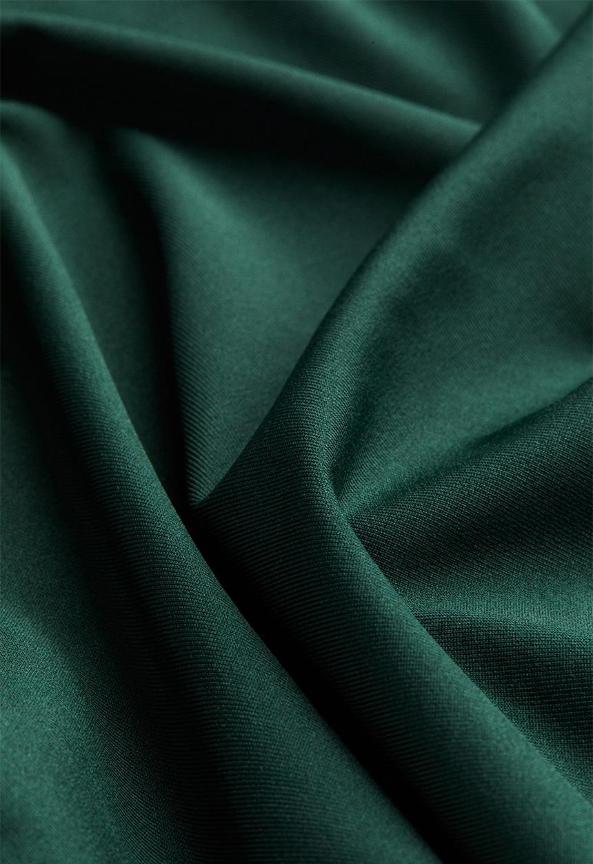 H&M - Stand-up collar dress - dark green