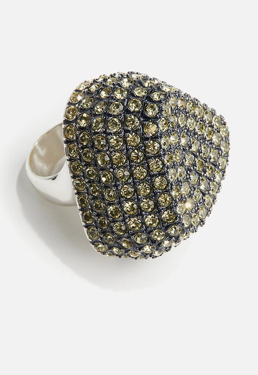 H&M - H&M Studio: Rhinestone-embellished ring - yellow,black