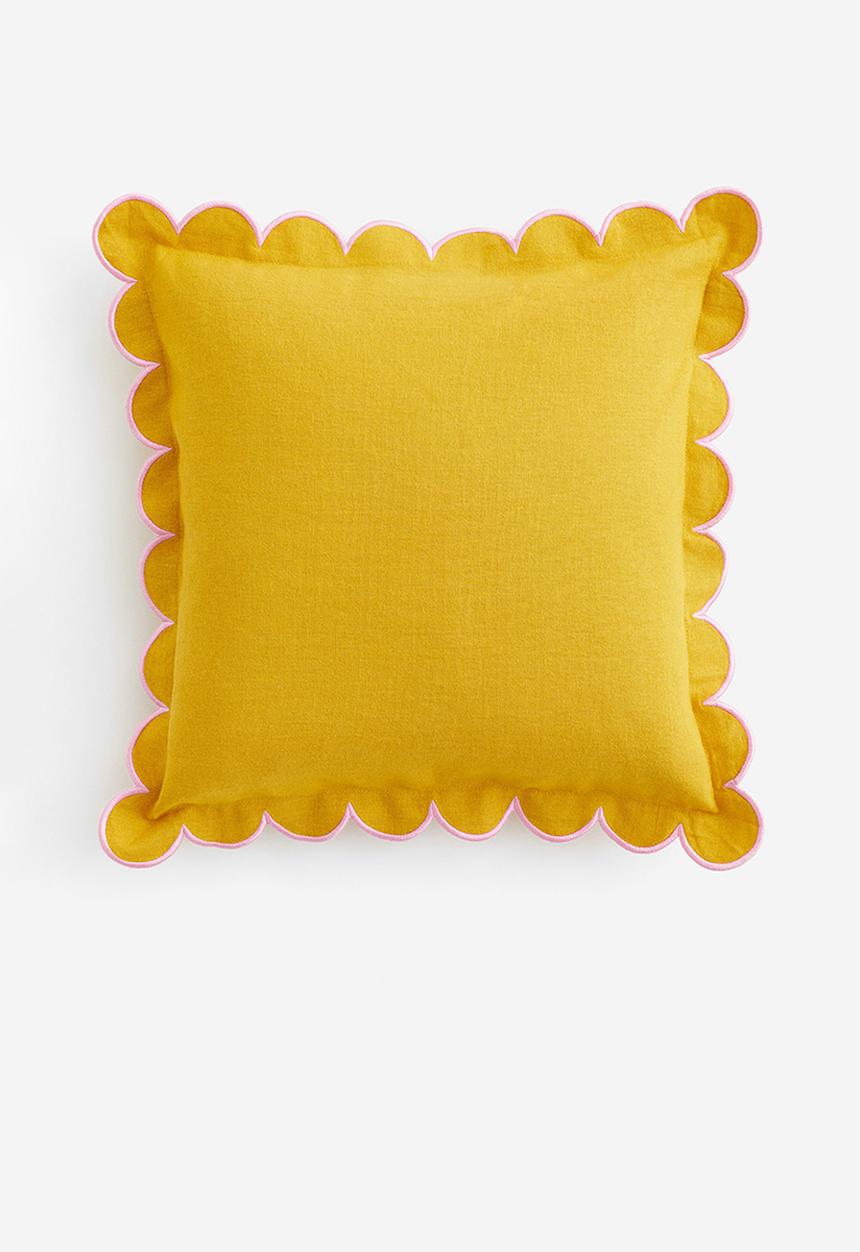 H&M - Linen-blend cushion cover - yellow