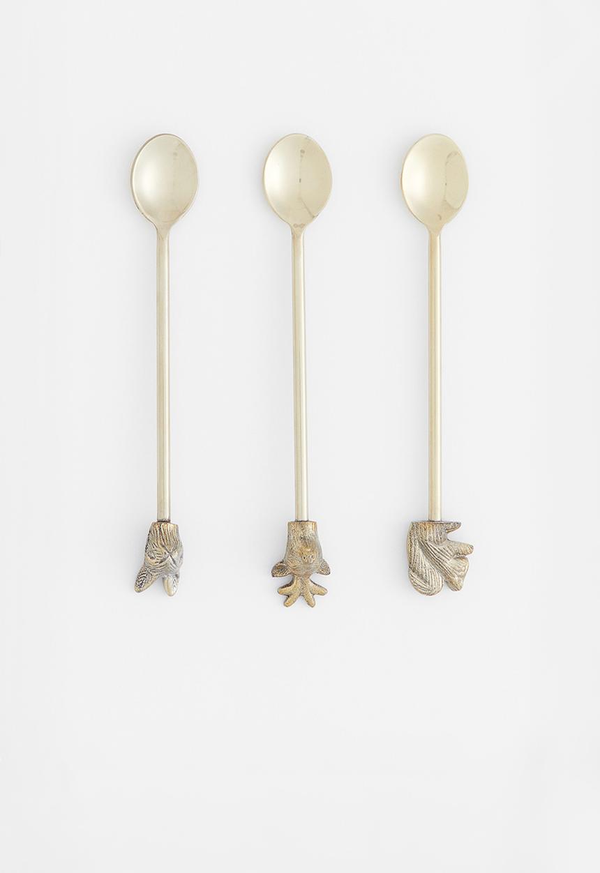 H&M - 3 Pack metal spoons - gold-coloured