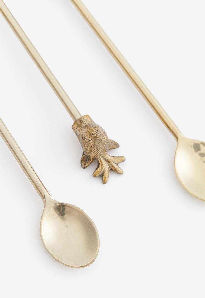 H&M - 3 Pack metal spoons - gold-coloured
