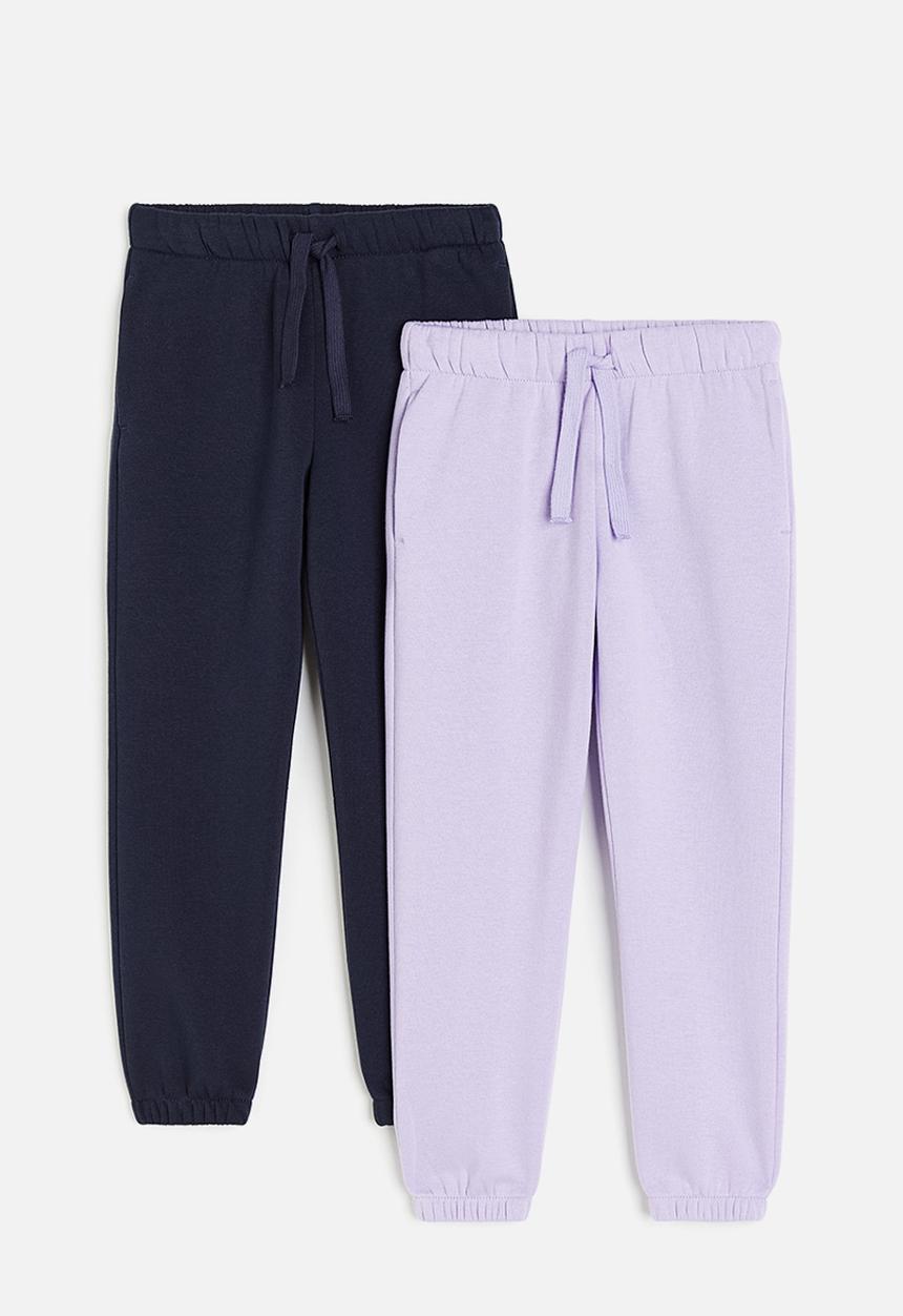 H&M - 2-Pack joggers - light purple & navy blue