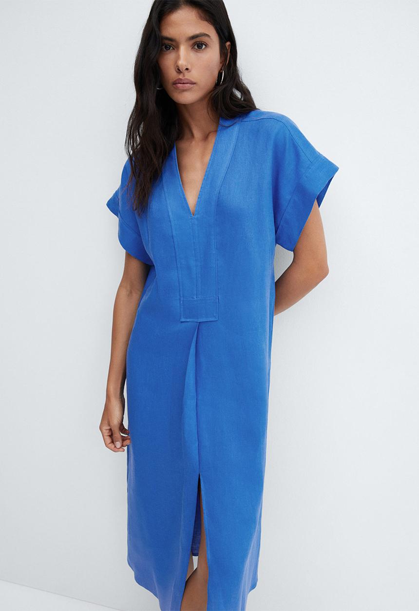 MANGO - Dress ordago-a - medium blue