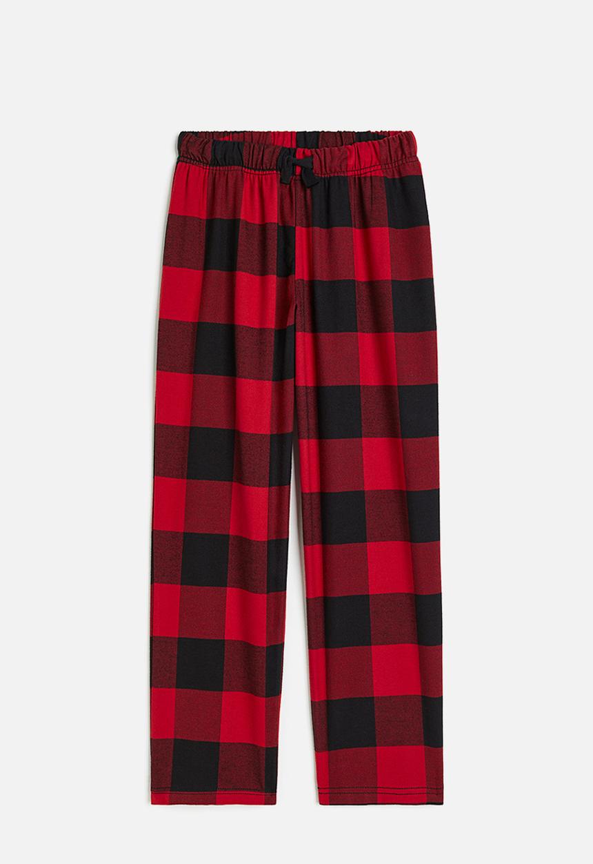 H&M - Cotton pyjama bottoms - red checked 