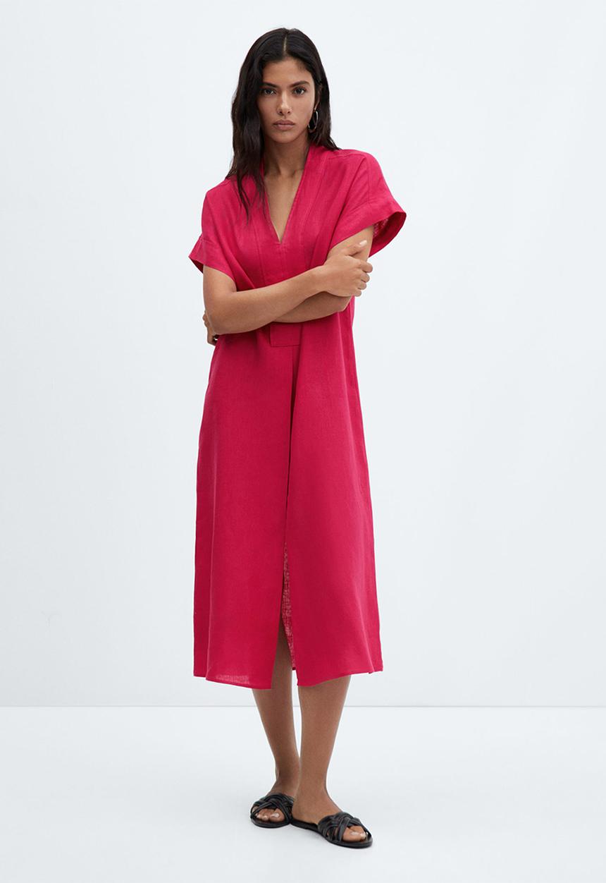 MANGO - Dress ordago-a - bright pink