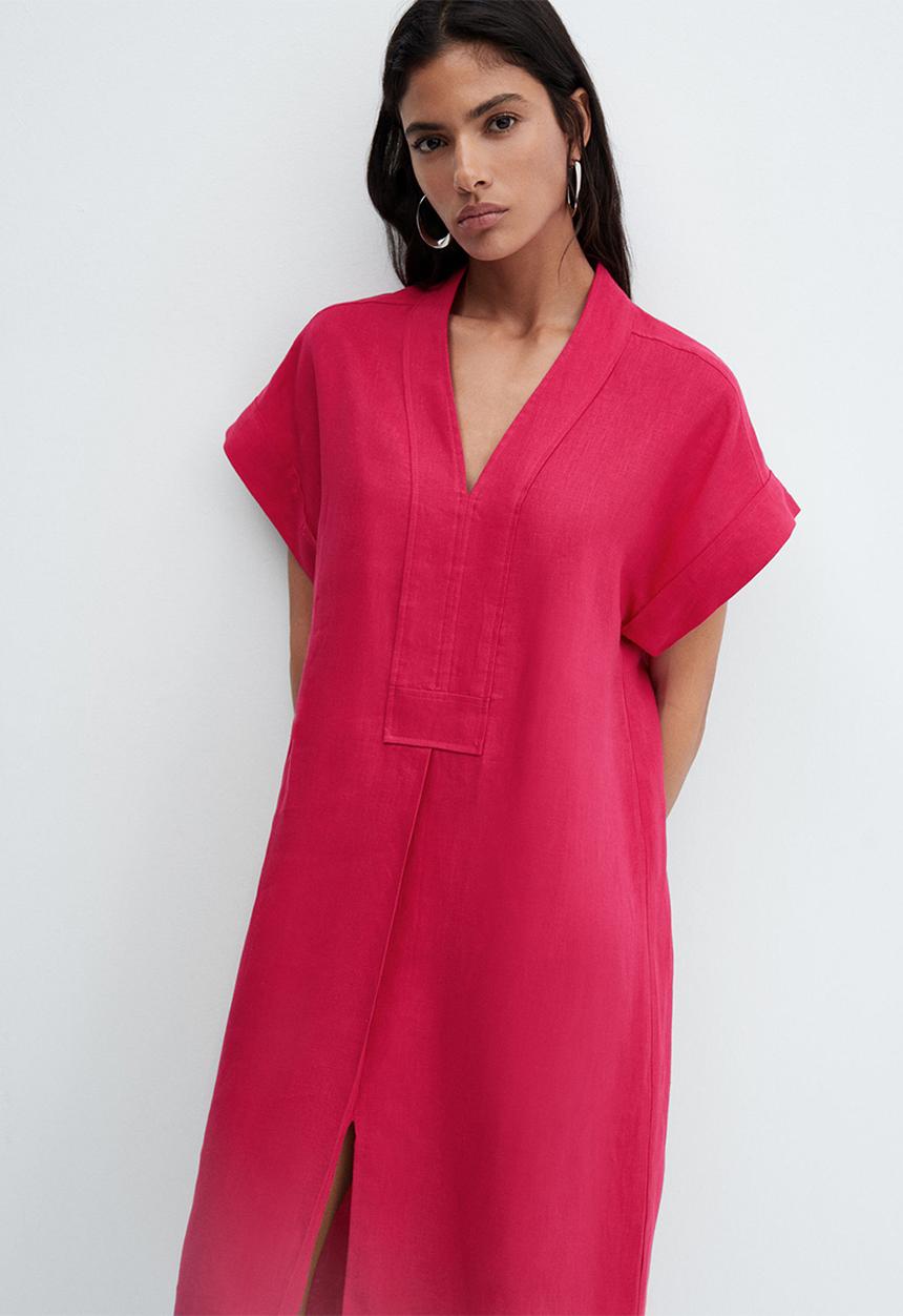 MANGO - Dress ordago-a - bright pink