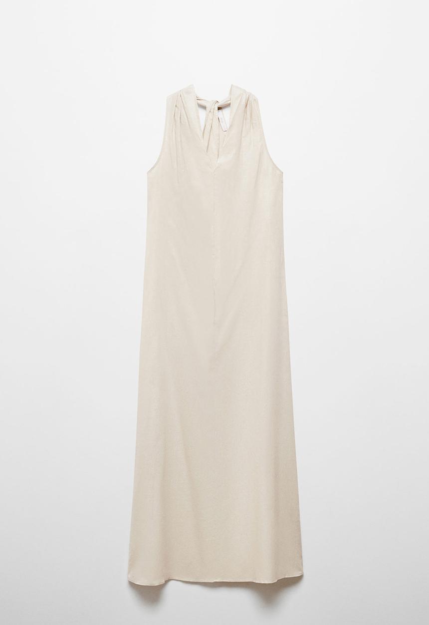 MANGO - Dress foil-a - light beige