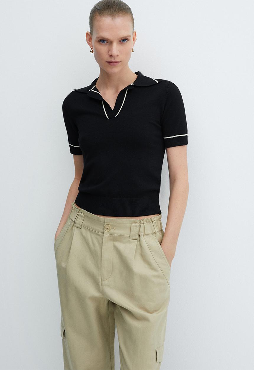 MANGO - Sweater vert - black