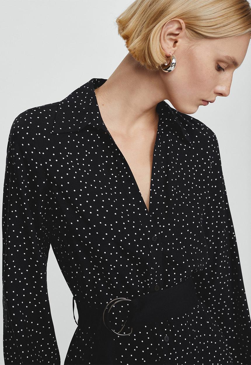 MANGO - Dress apple - black
