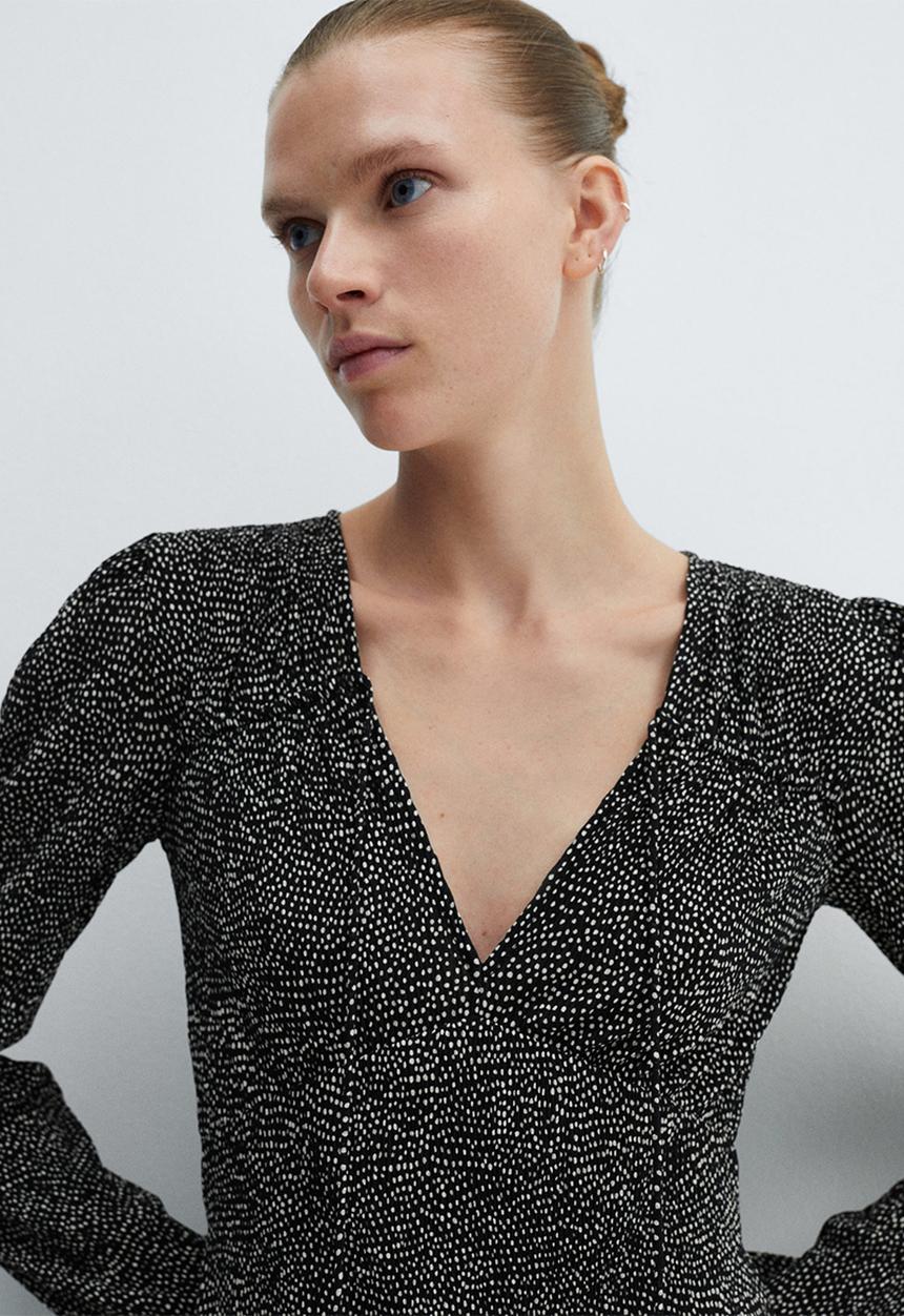 MANGO - Dress pomelo - black