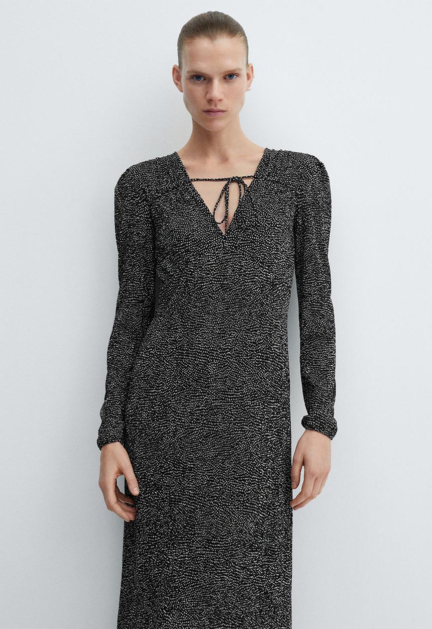 MANGO - Dress pomelo - black