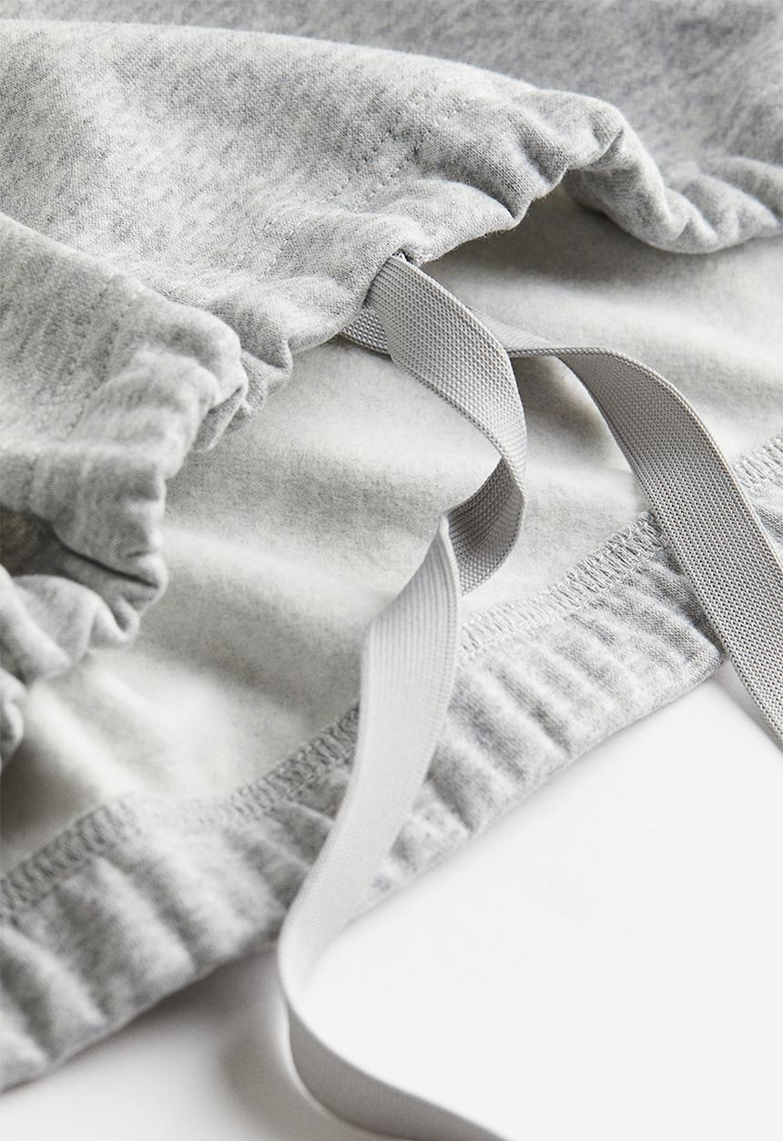 H&M - Cropped zip-through hoodie - grey
