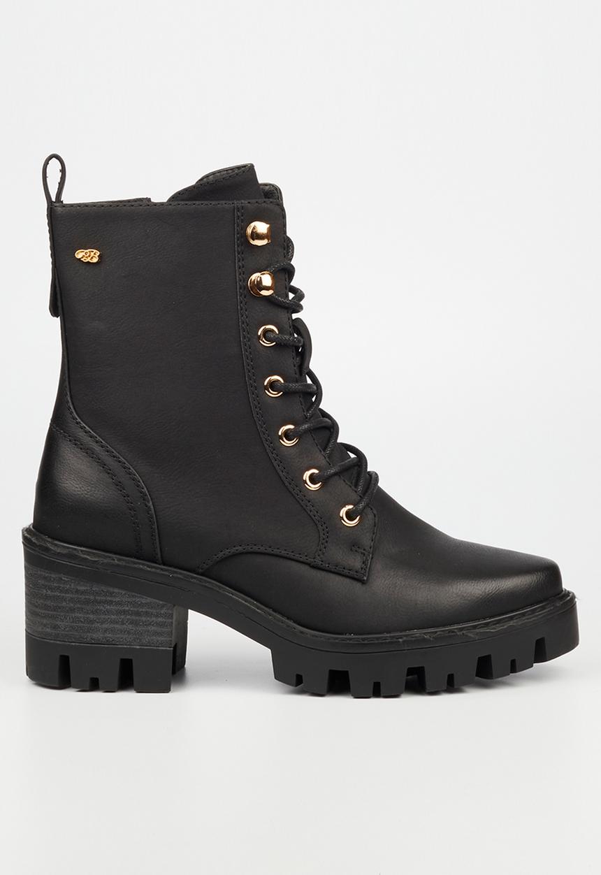 Miss Black - Vixen 3 lace-up boot - black