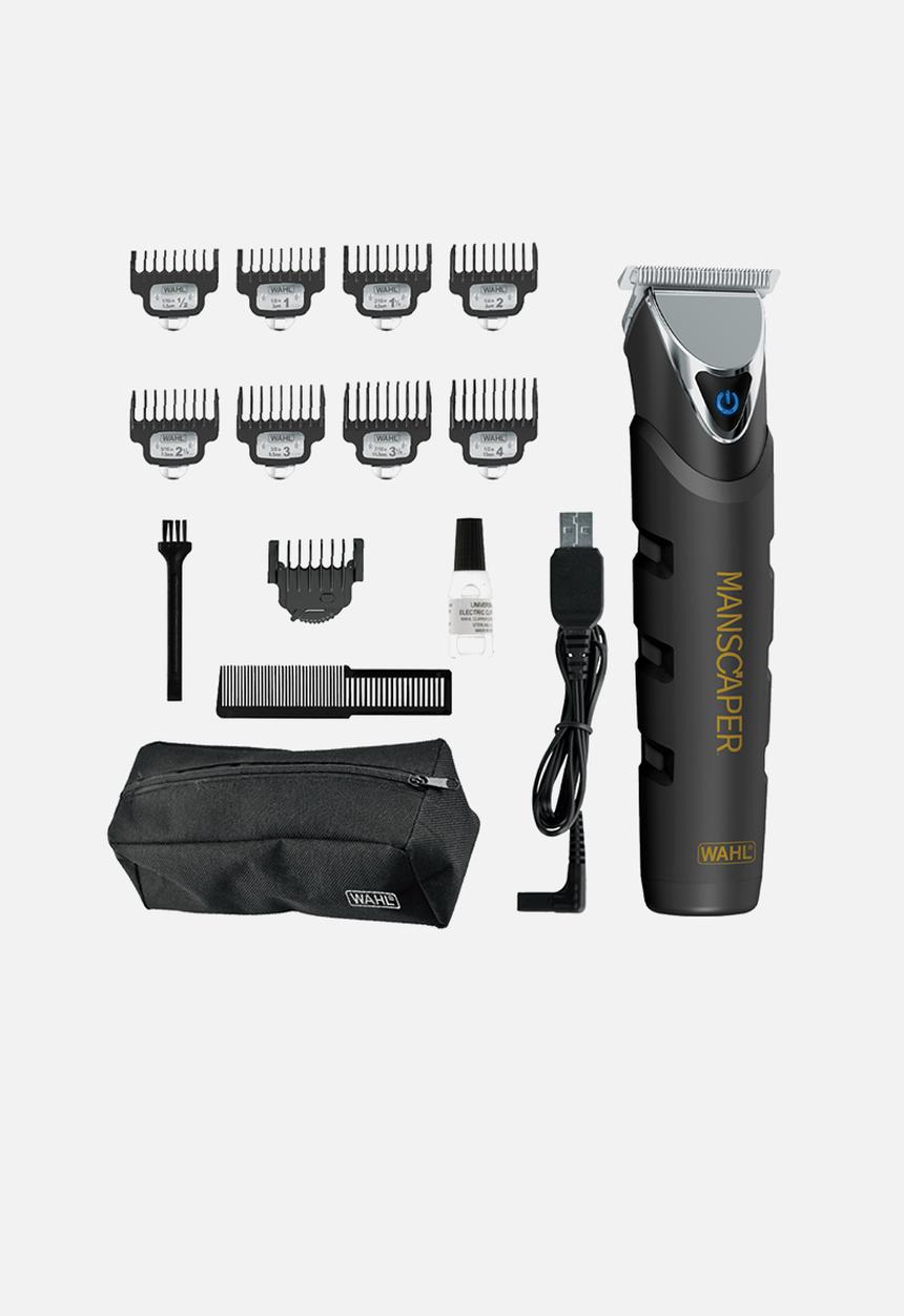 WAHL - Manscaper Black Ops Lithium Ion Cordless Wet/Dry USB Beard Trimmer Kit