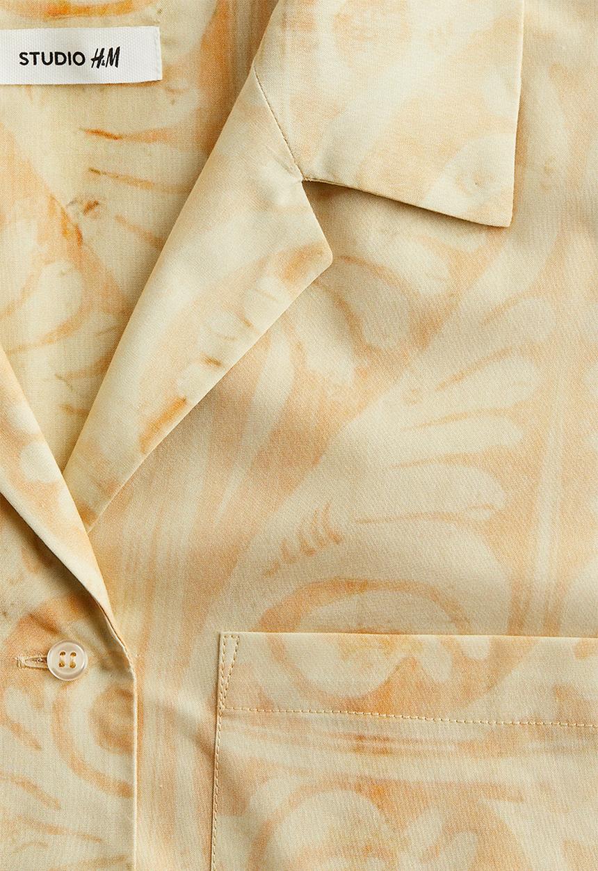 H&M - H&M Studio: Patterned resort shirt - yellow