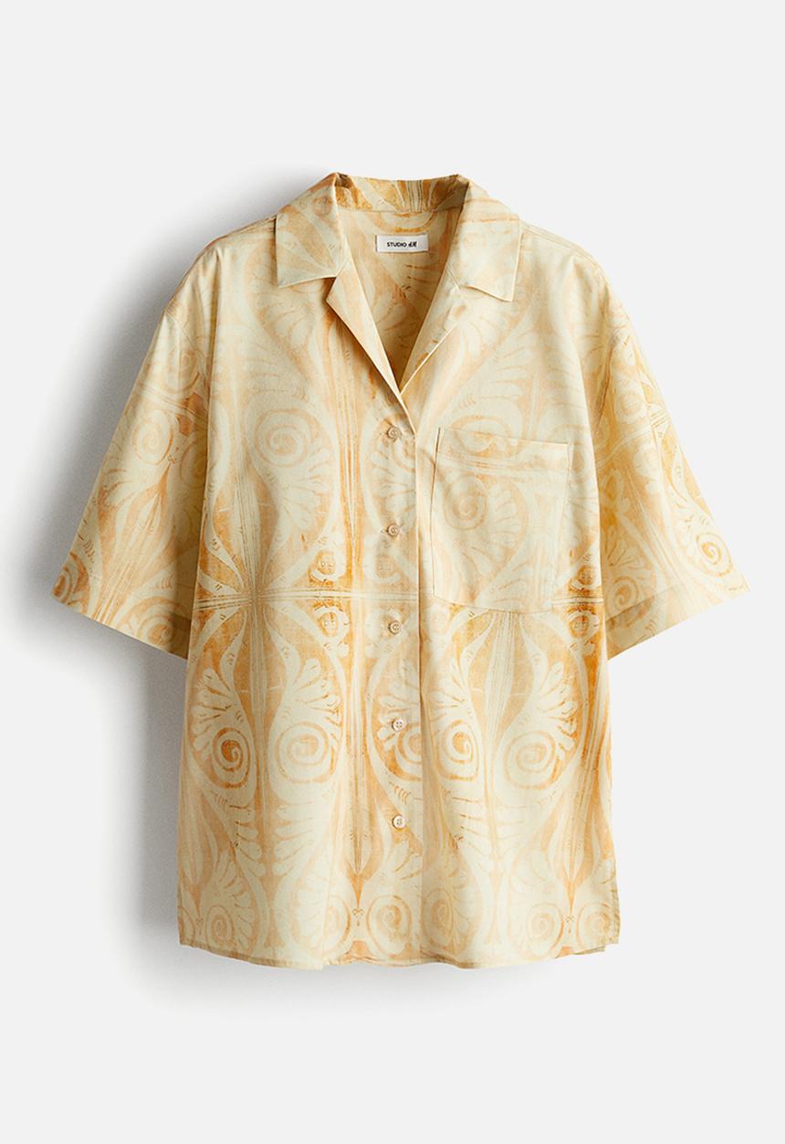 H&M - H&M Studio: Patterned resort shirt - yellow