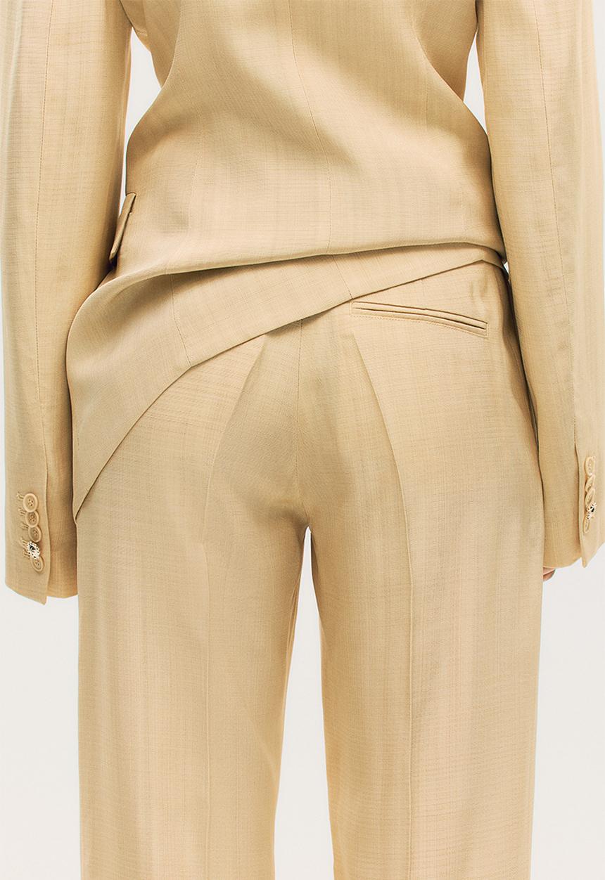 H&M - H&M Studio: Tailored viscose trousers - beige