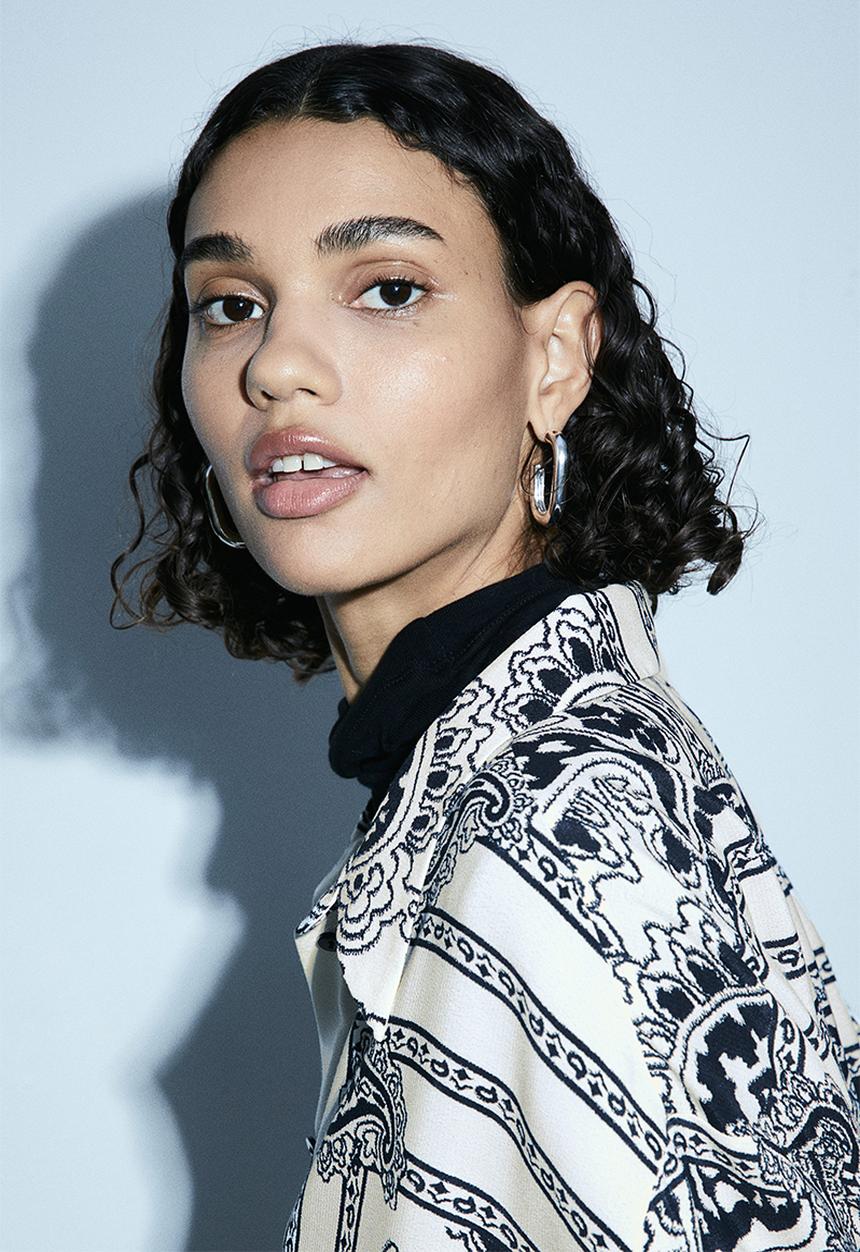 H&M - Patterned shirt - white paisley-patterned 