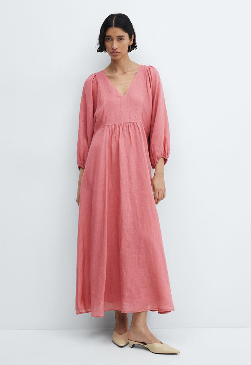 MANGO - Dress danone - bright pink