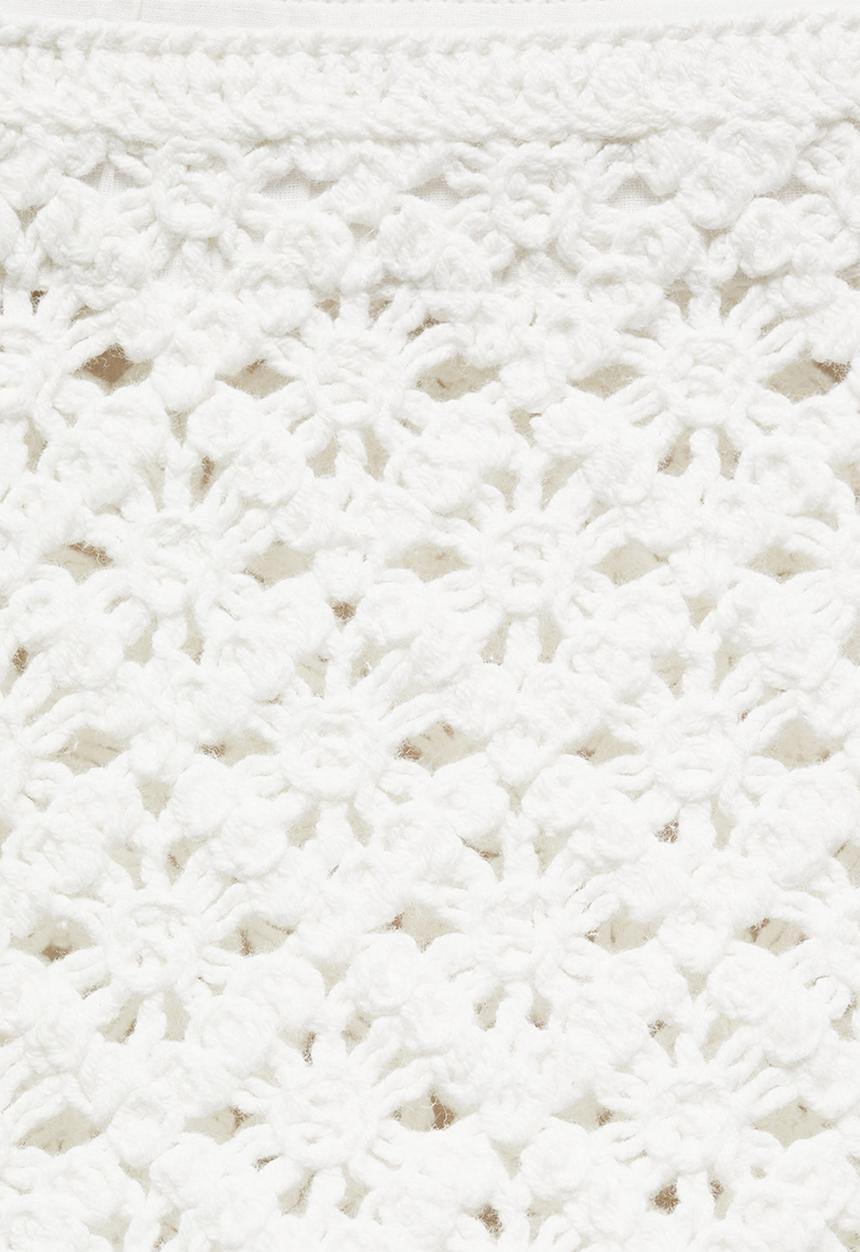 MANGO - Crochet shorts - white