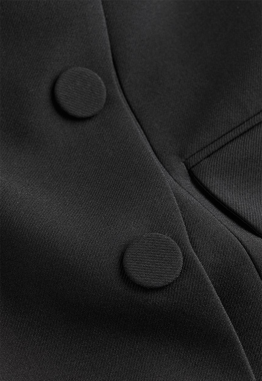 H&M - Tuxedo mini dress - black