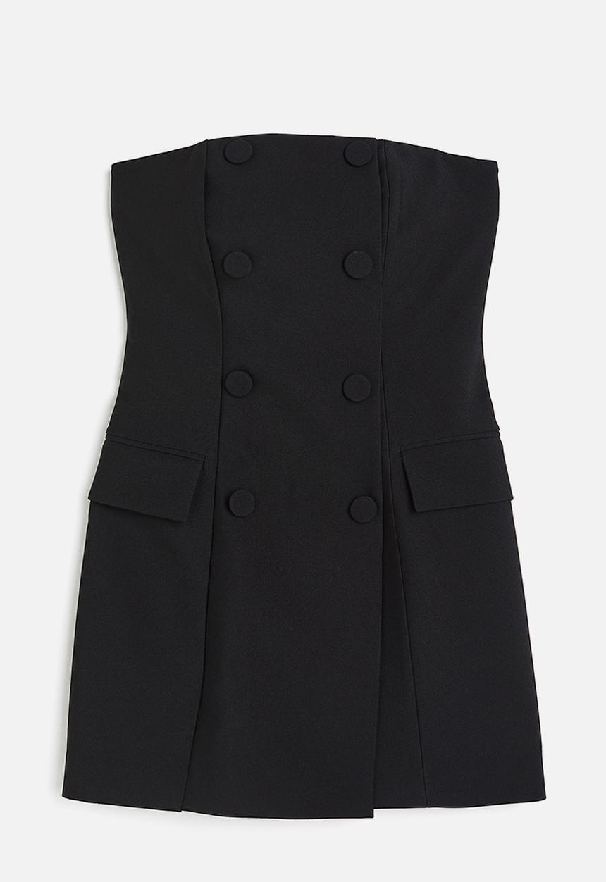 H&M - Tuxedo mini dress - black