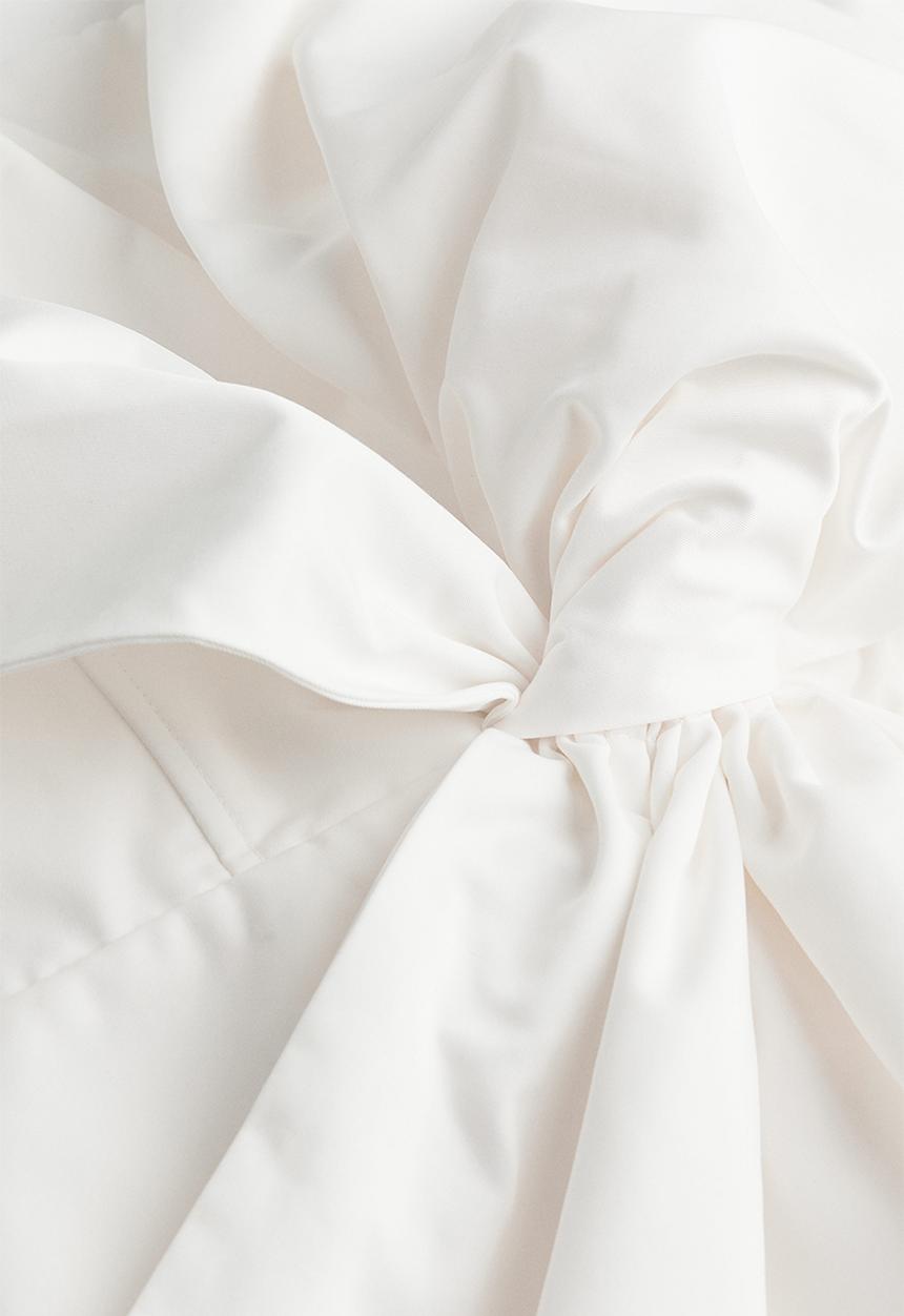 H&M - Bow-front top - white