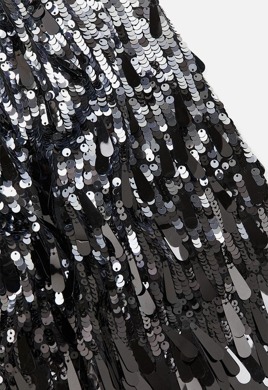 H&M - Sequined maxi skirt - black