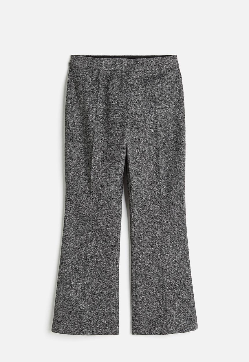 H&M - High-waisted tailored trousers - grey marl 