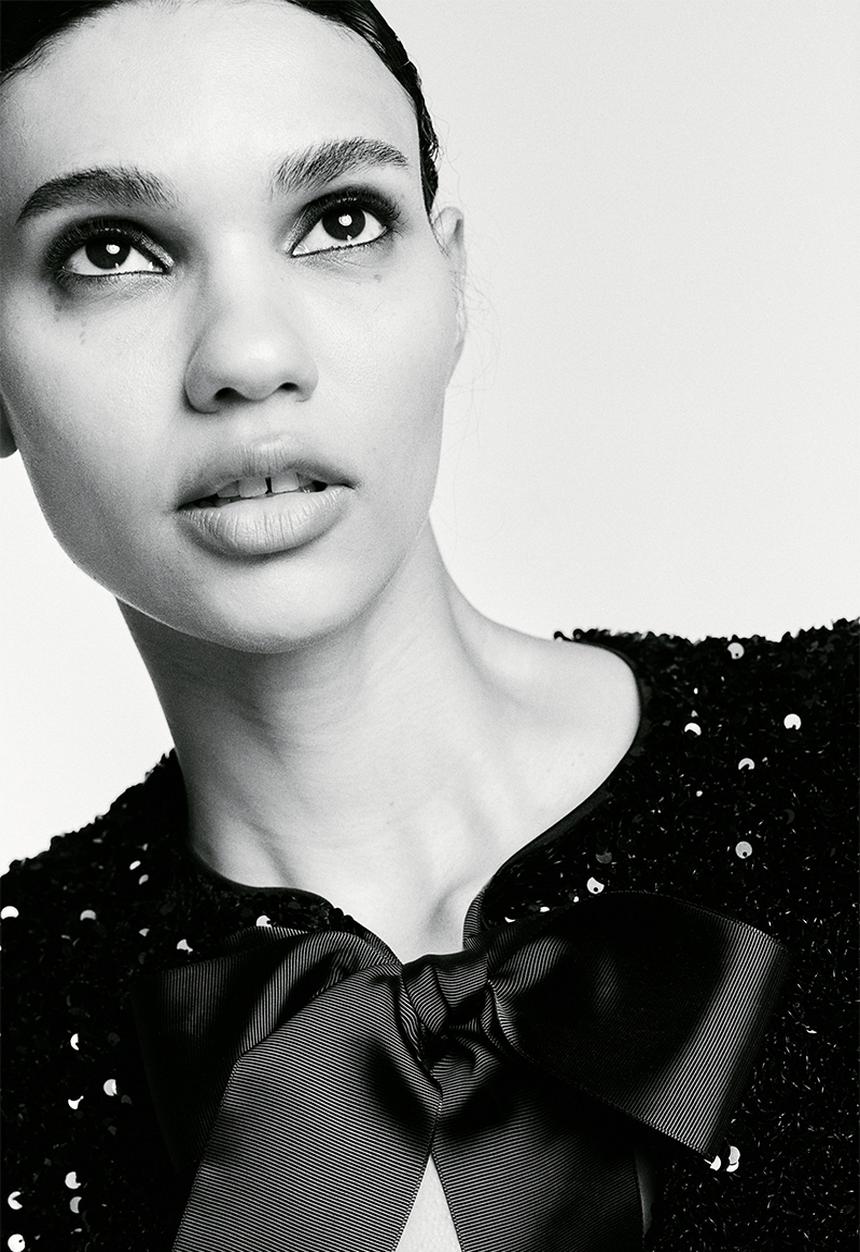 H&M - Tie-front sequined jacket - black