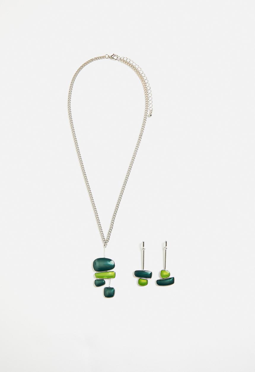 Superbalist - Samara jewellery set - blue & green