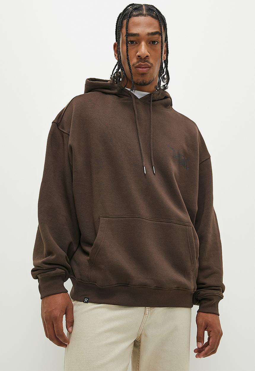 STYLE REPUBLIC - SR Oversize Hoodie Front & Back HD Print - Brown