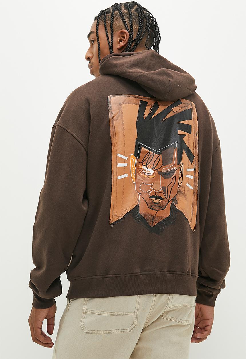 STYLE REPUBLIC - SR Oversize Hoodie Front & Back HD Print - Brown