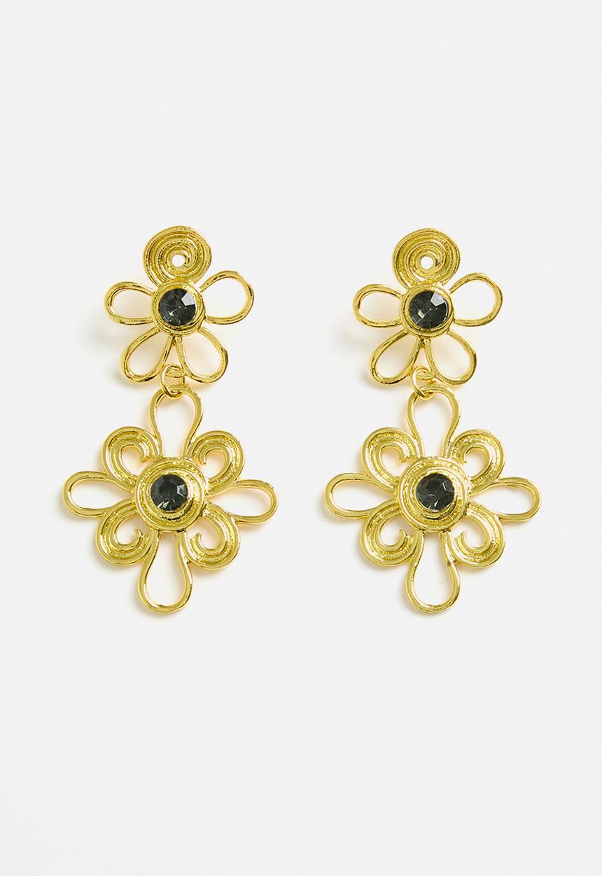 Superbalist - Flower stud earrings - gold
