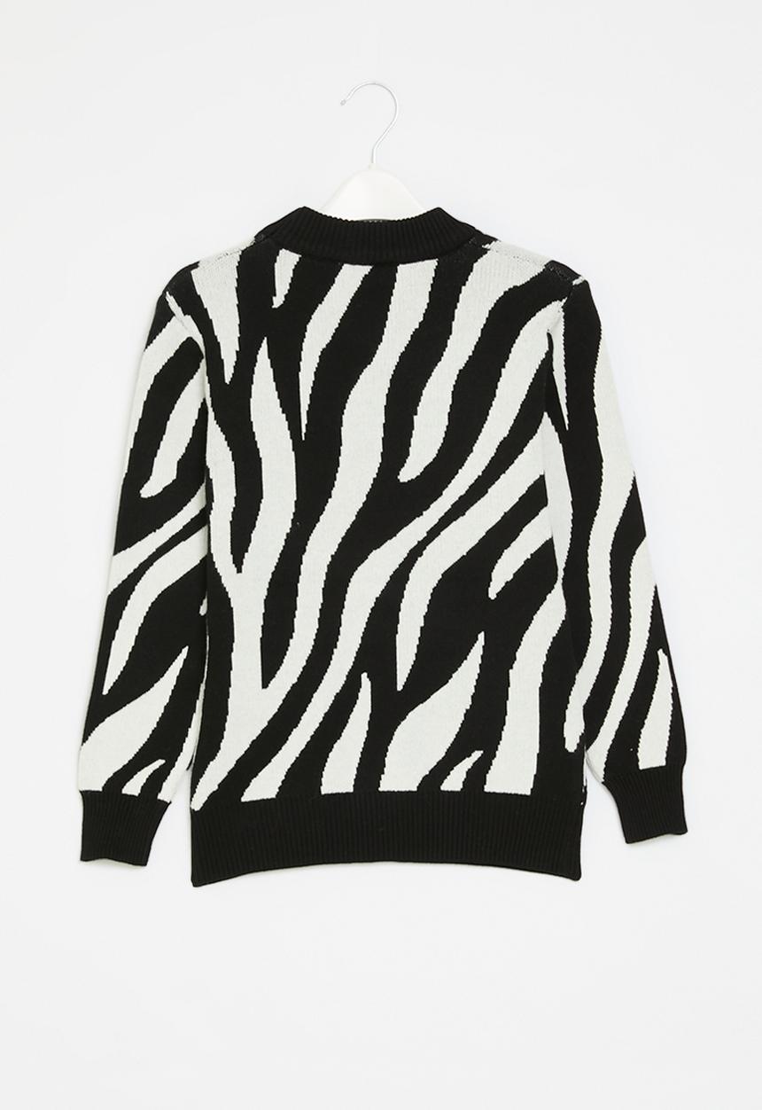 Pop Candy - Knitted jersey - black & white