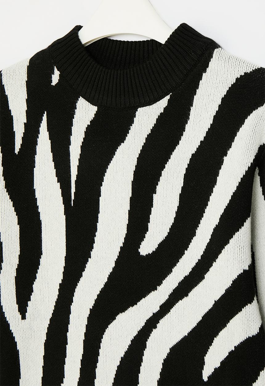 Pop Candy - Knitted jersey - black & white