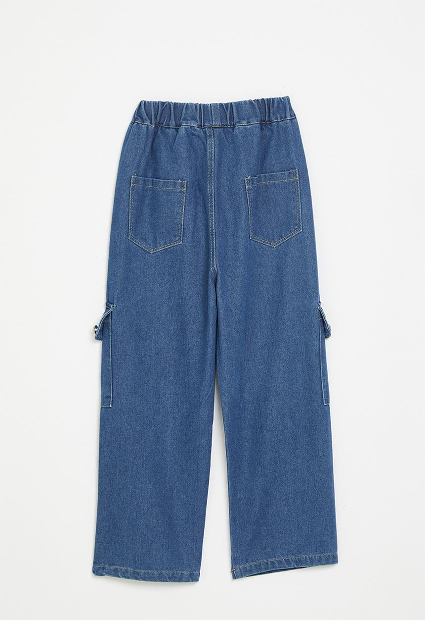 Pop Candy - Denim cargo pants - blue