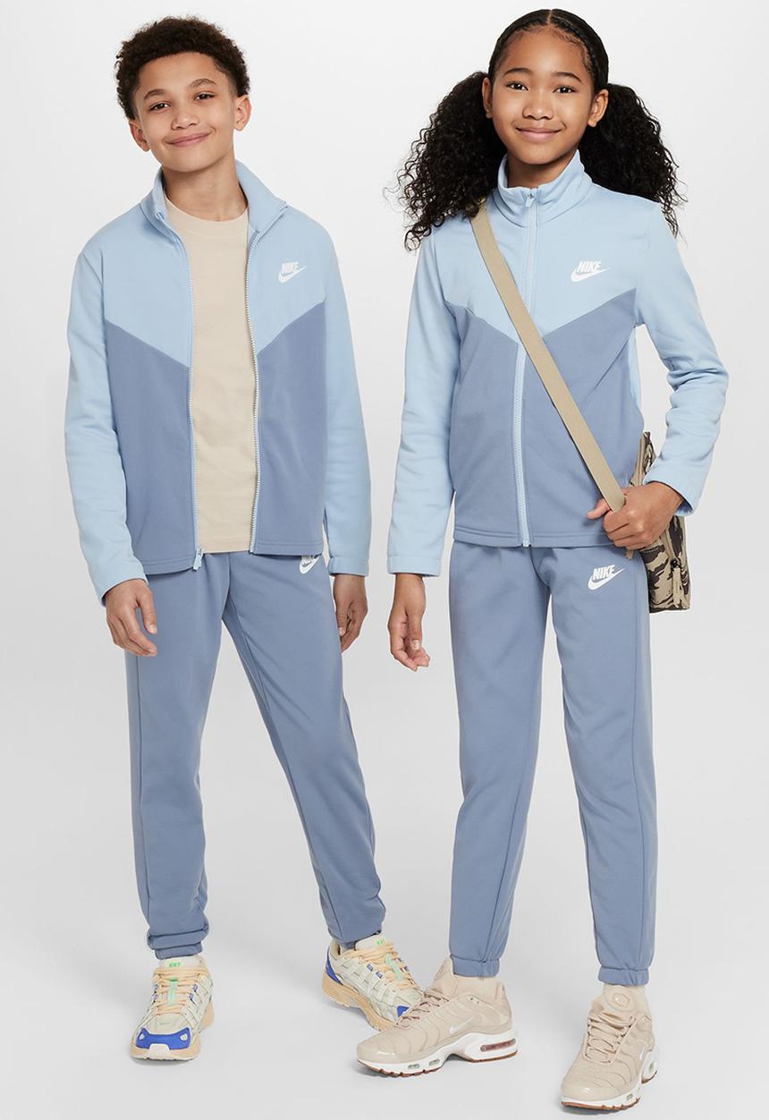 Nike - K Nsw Tracksuit Poly Fz Hbr - Lt Armory Blue/Ashen Slate/White