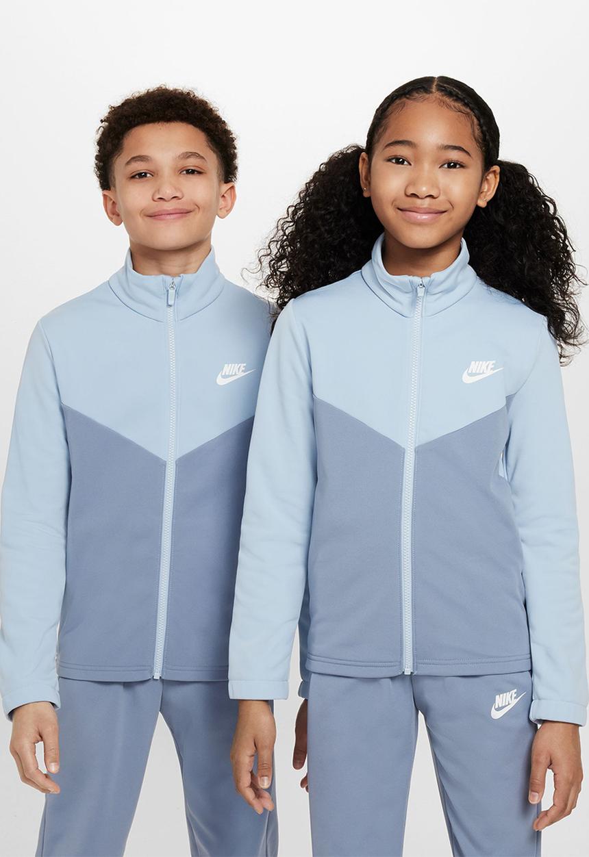 Nike - K Nsw Tracksuit Poly Fz Hbr - Lt Armory Blue/Ashen Slate/White