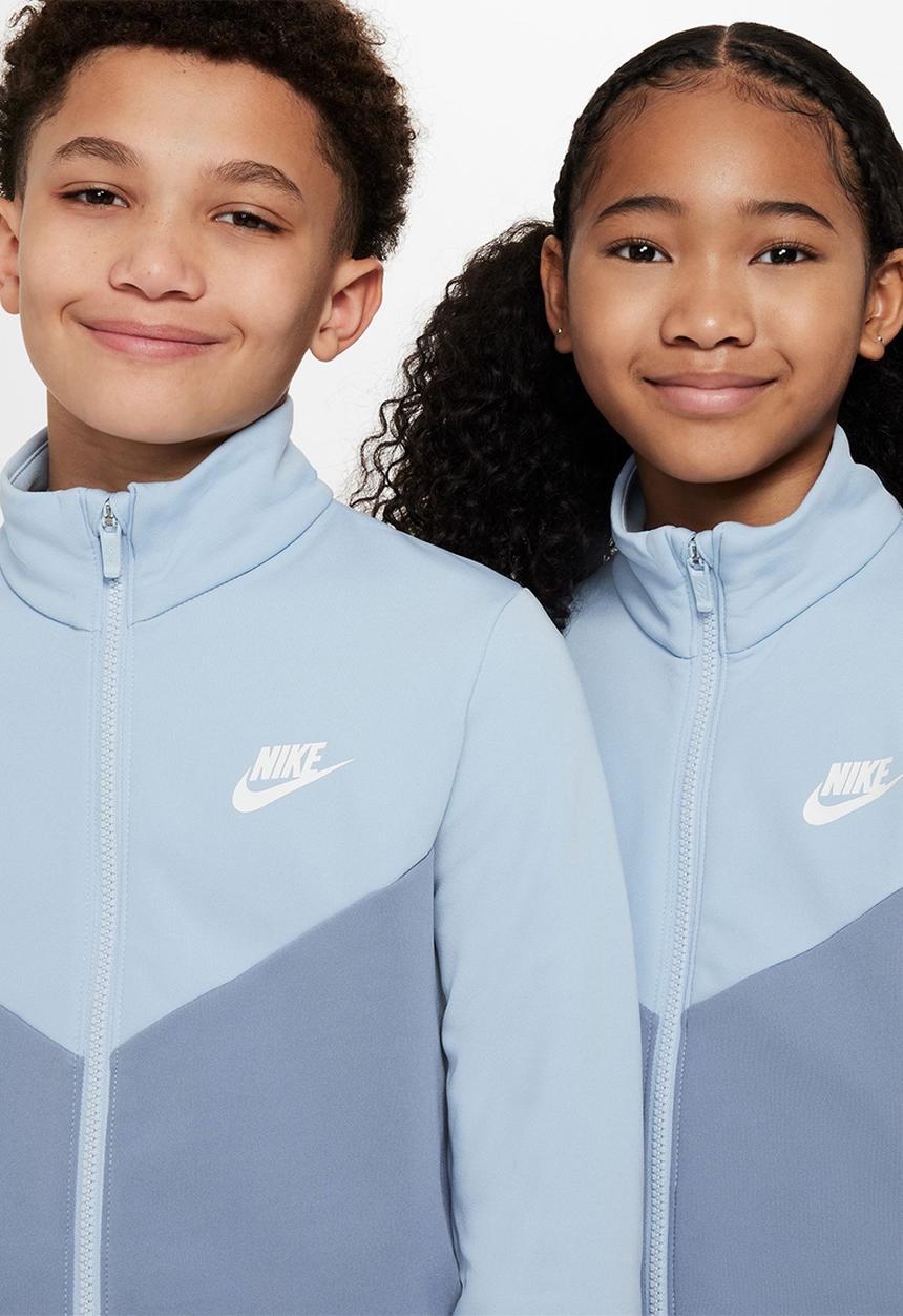 Nike - K Nsw Tracksuit Poly Fz Hbr - Lt Armory Blue/Ashen Slate/White