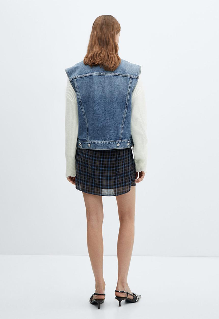 MANGO - Waistcoat kimberly - open-blue