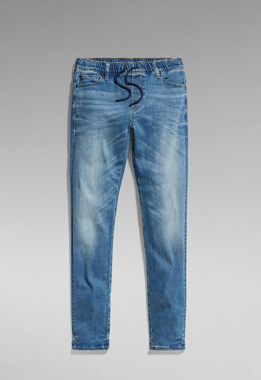 G-STAR - SS22317 3301 slim pull-up jeans - sun faded indigo destroyed