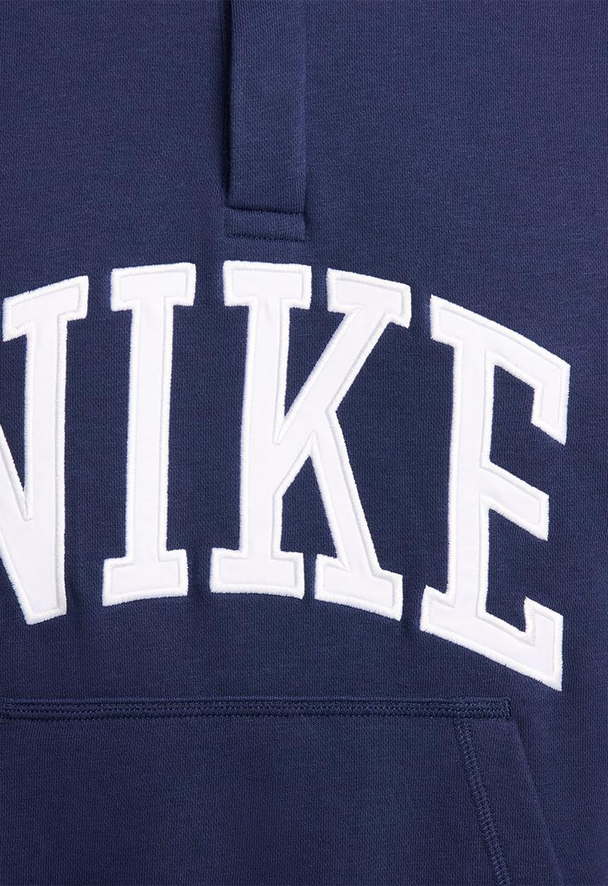 Nike - Club Fleece  Long-Sleeve Fleece Polo - Midnight Navy & White