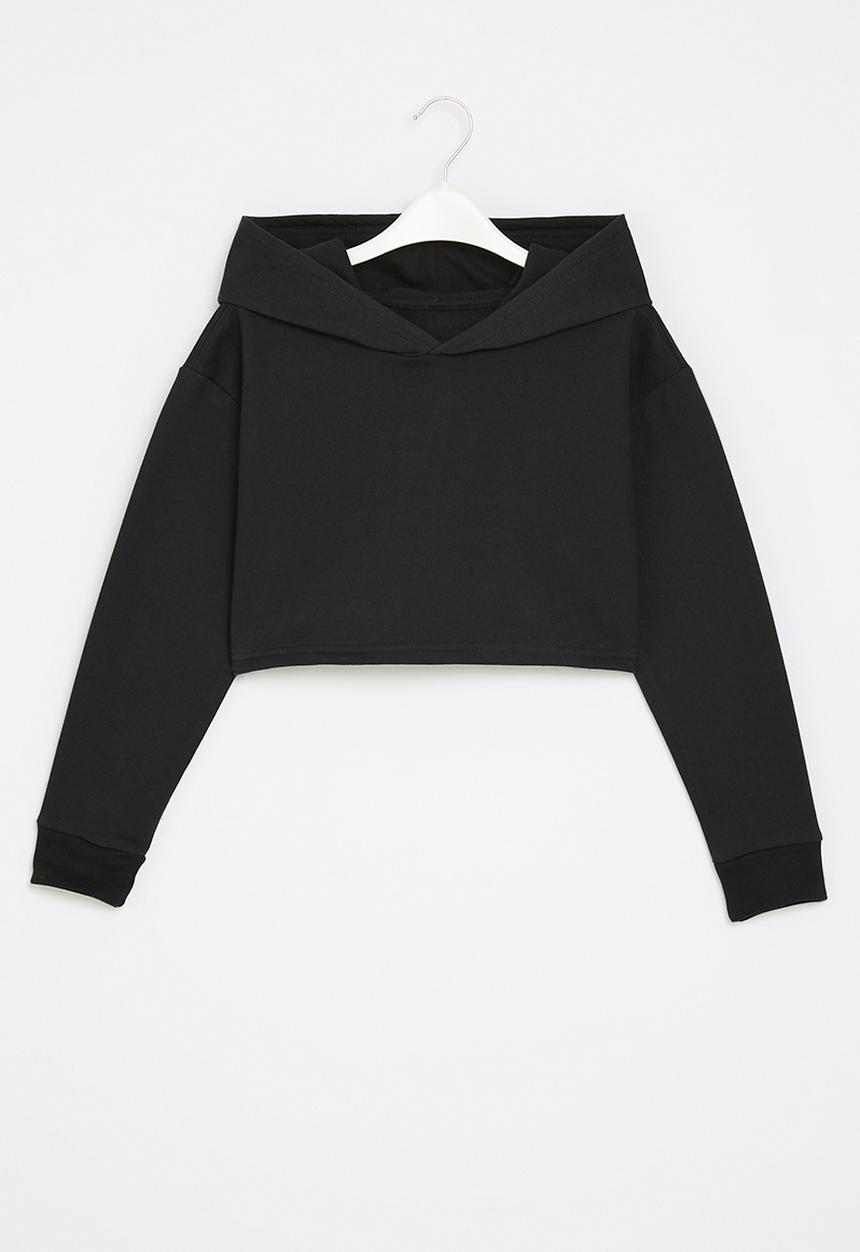 Pop Candy - Crop hoodie - black