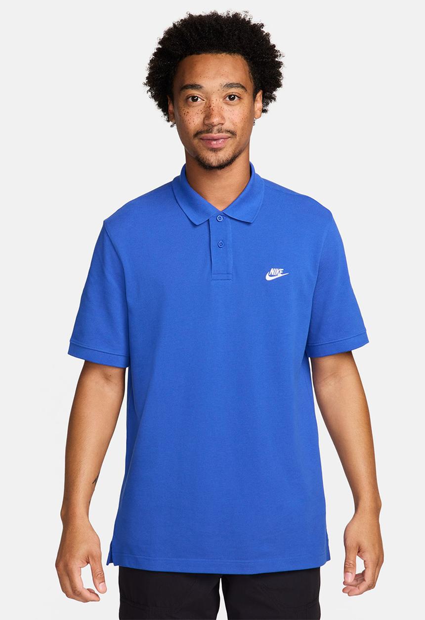 Nike - Nike Men's Club Pique Polo - Game Royal & White