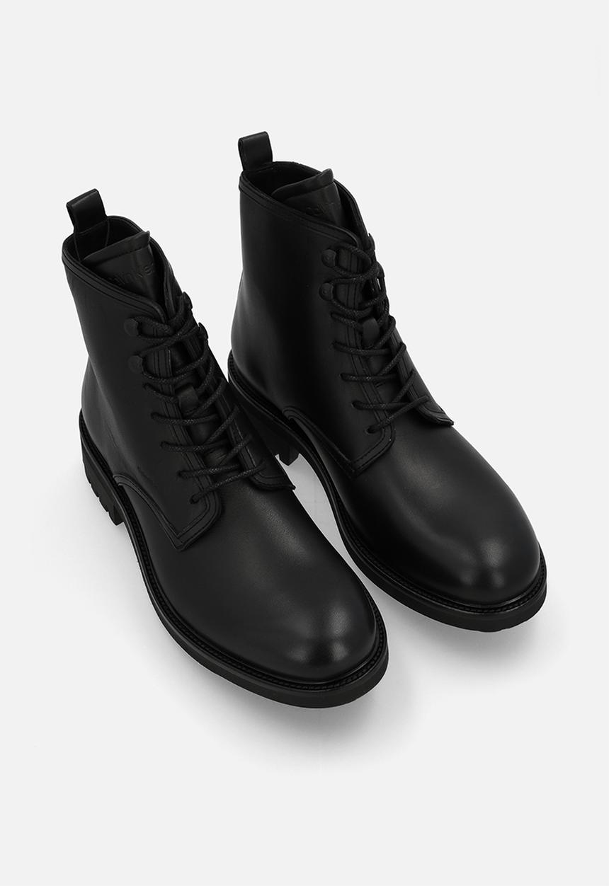Calvin Klein - Lace up boot lth - black 